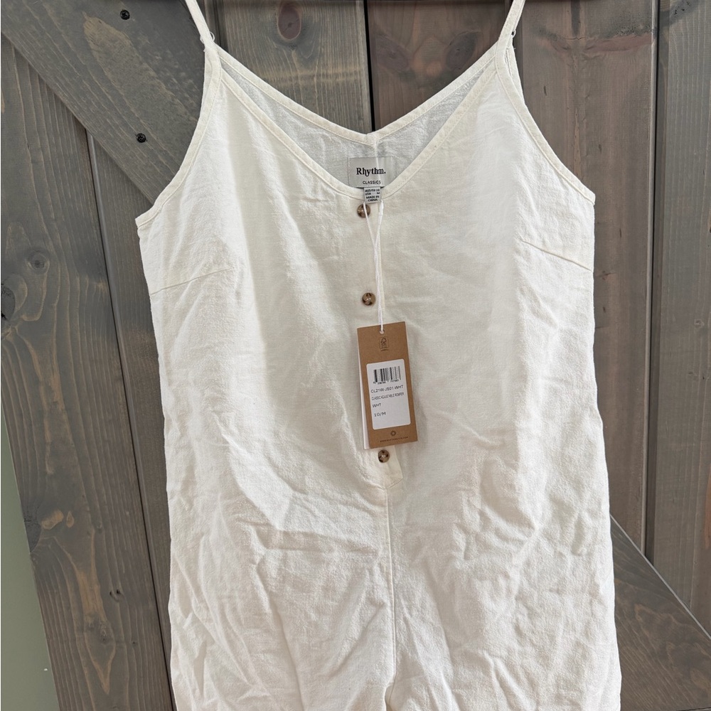 Rhythm Classic Adjustable White Romper Size M NWT - Picture 5 of 7